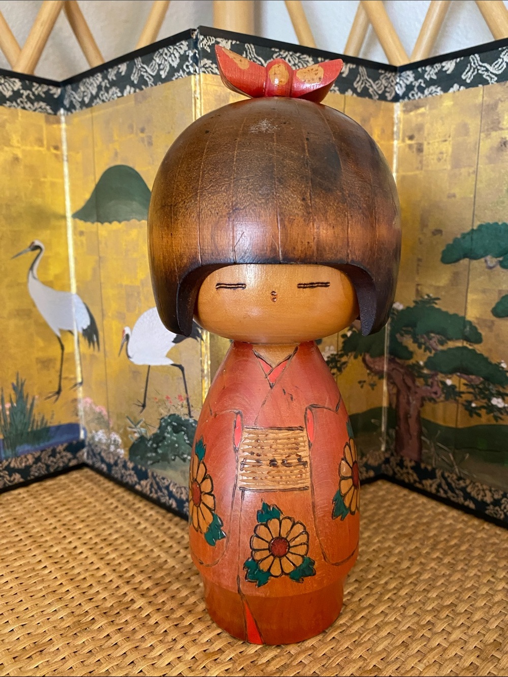 Vintage Signed Japanese Sosaku Kokeshi Doll by Masayoshi Yamagishi - 8"